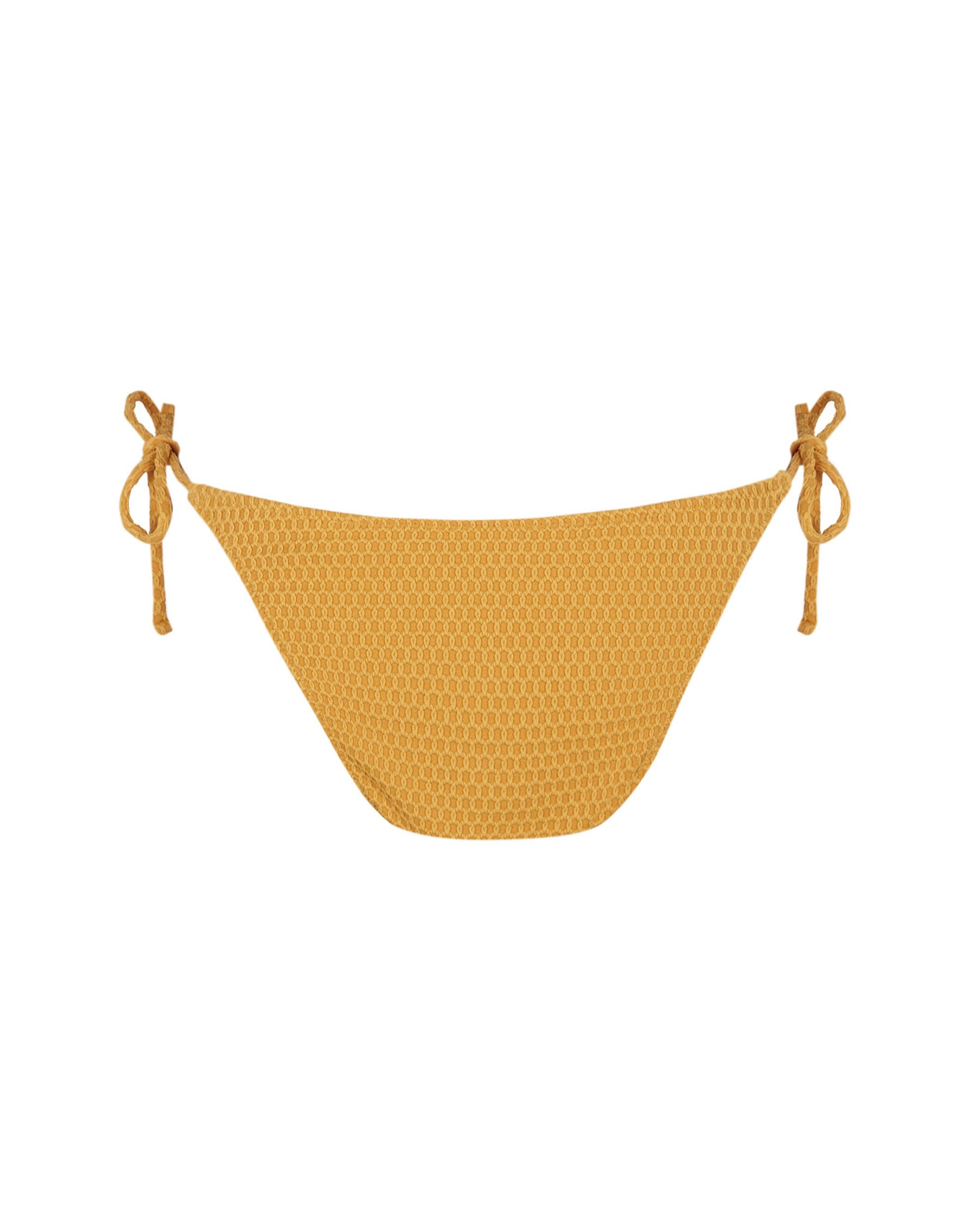 Cueca de Biquíni com Laço Amberlight com Estrutura e Forro Amarelo-4