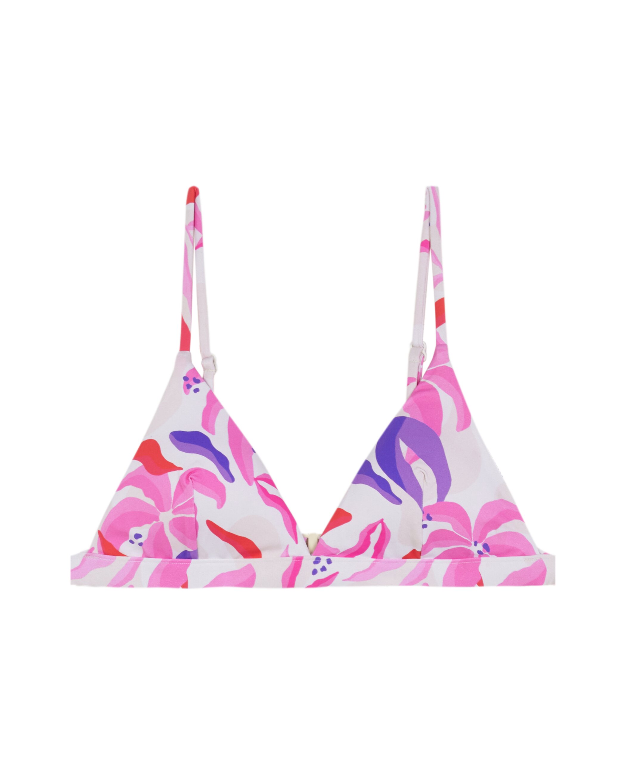 Top de Biquíni Sporty Palmbeach com Fecho Multiposições e Foams Amovíveis Rosa / Branco-3