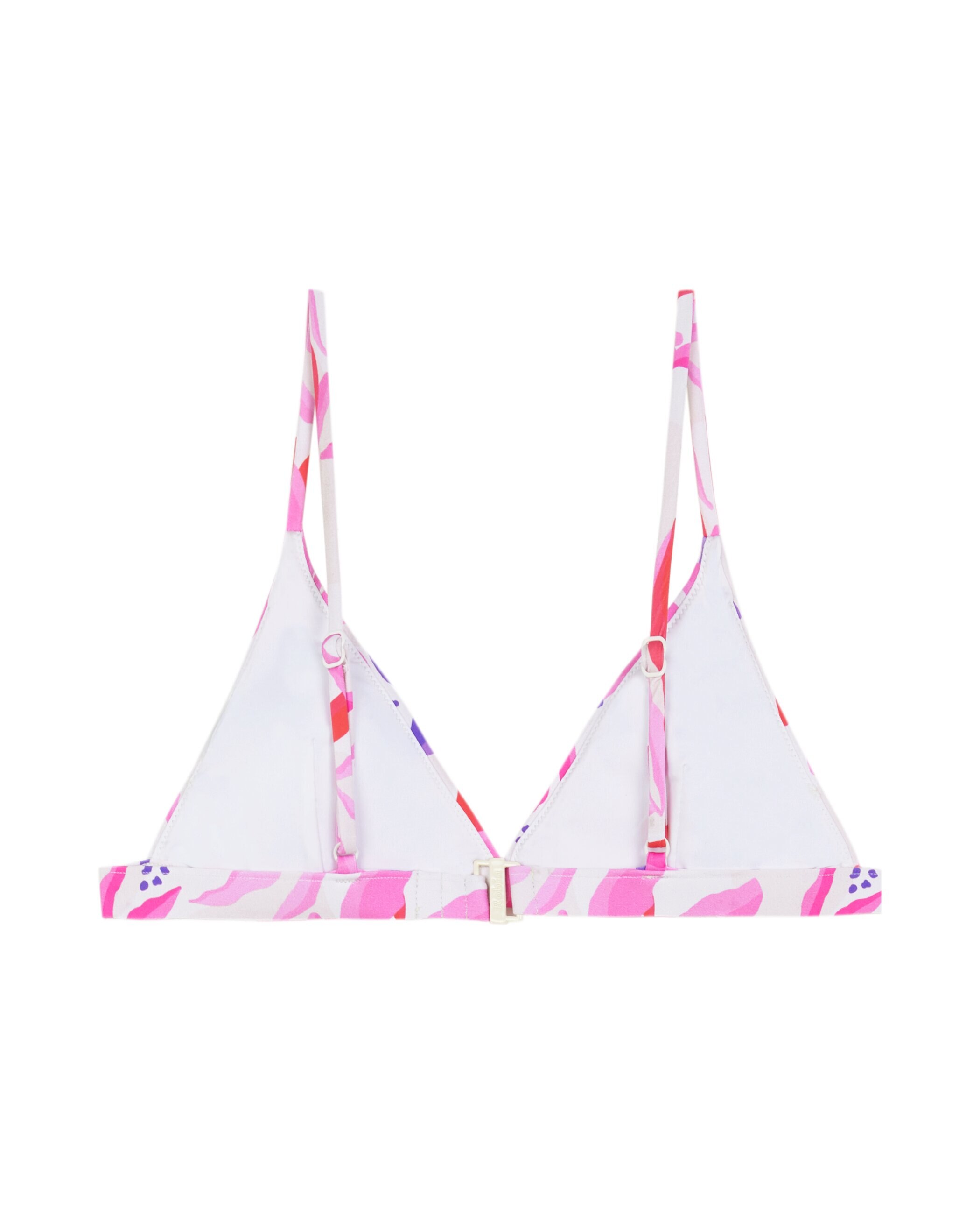 Top de Biquíni Sporty Palmbeach com Fecho Multiposições e Foams Amovíveis Rosa / Branco-4