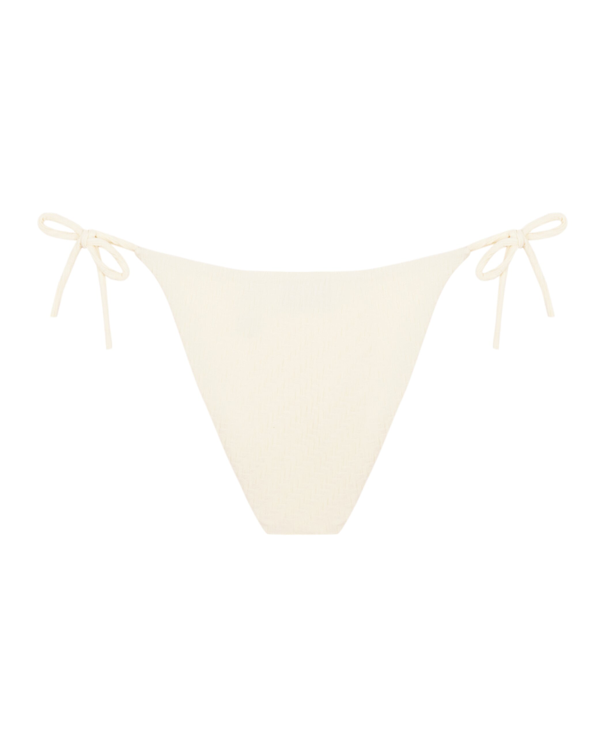 Cueca de Biquíni Laço de Biquíni Ecru com Estrutura e Forro Bege-4