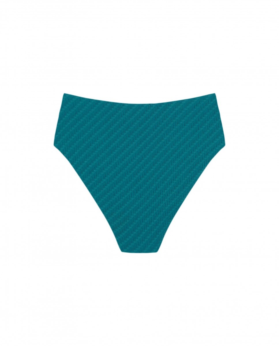Cueca Alta de Biquíni em Petróleo com Estrutura e Forro Verde-4