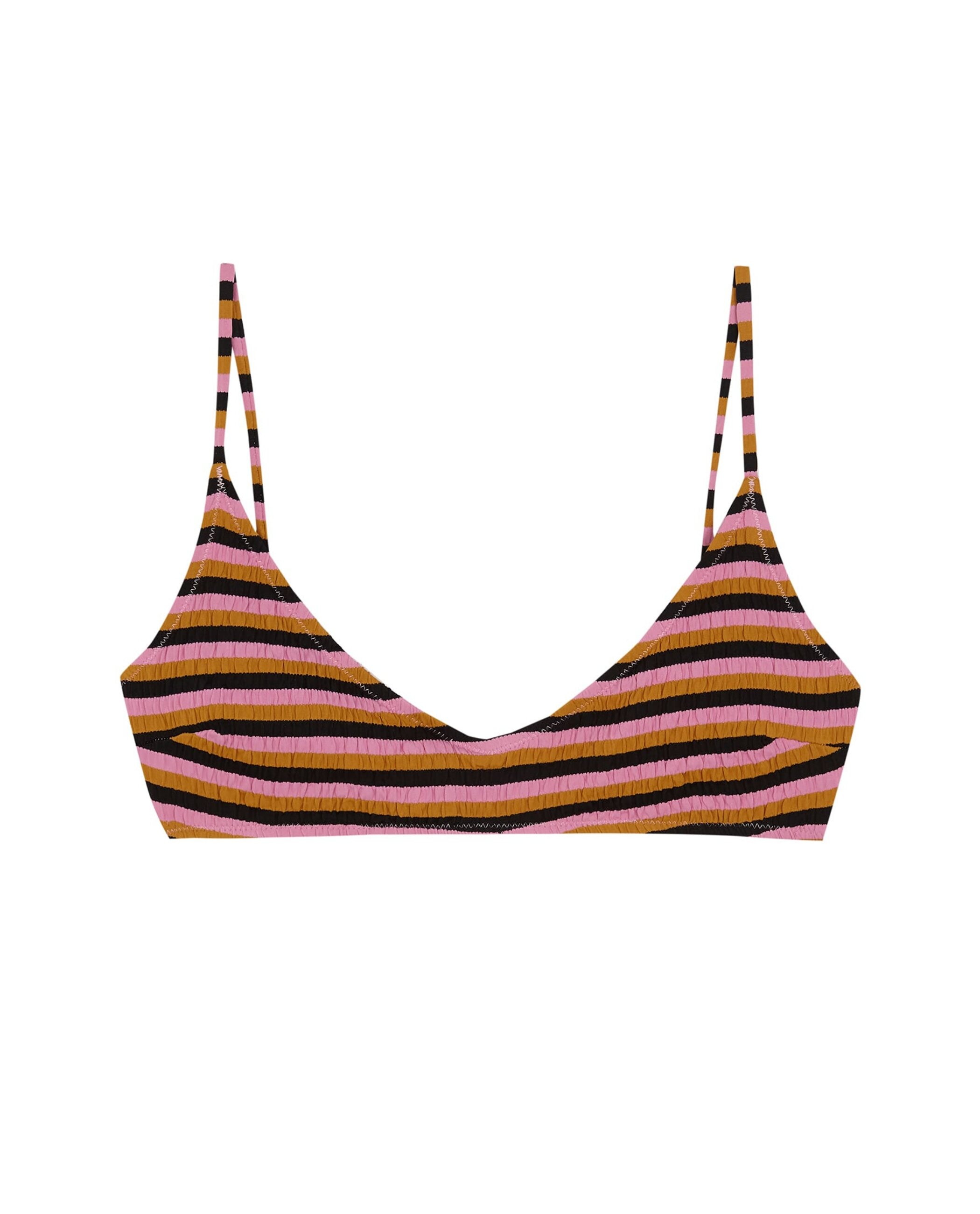 Top de Biquíni Vela Butterfly com Estrutura e Foams Amovíveis Rosa / Preto-3