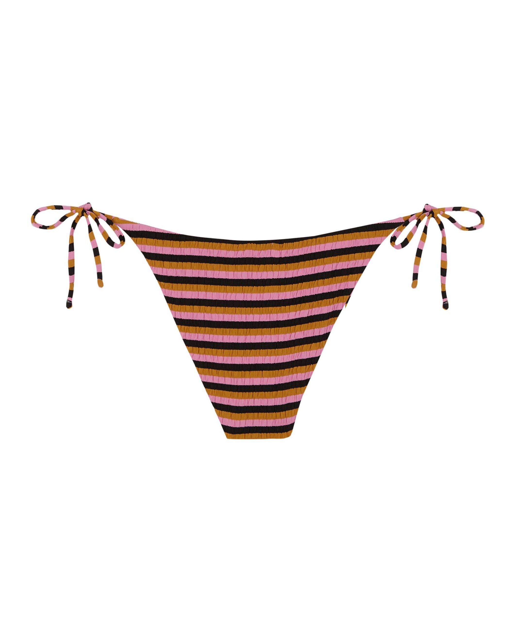 Cueca de Biquíni Butterfly com Estrutura, Laço e Forro Preto / Rosa-4