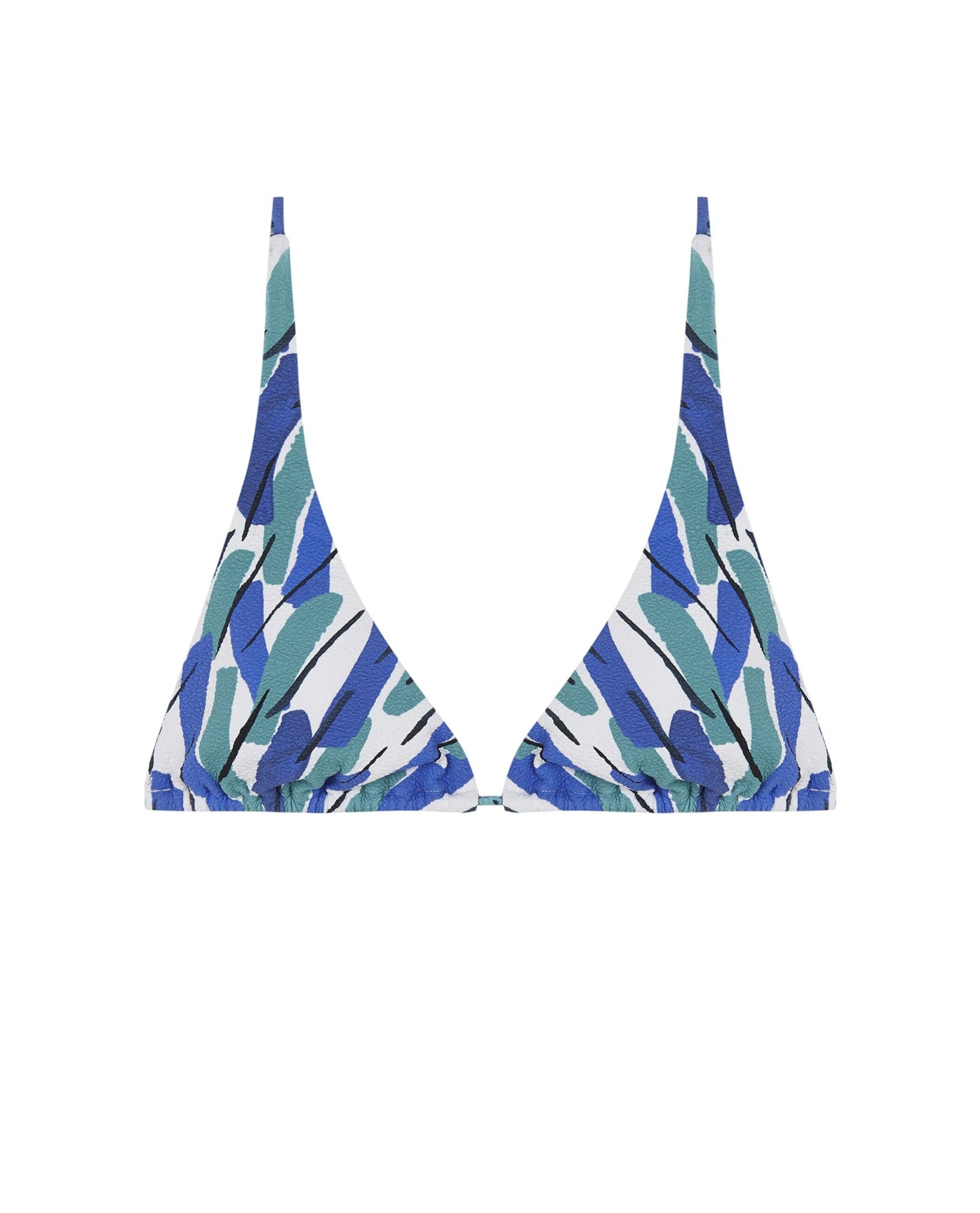 Top de Biquíni Flame Malibú com Estrutura e Foams Amovíveis Azul / Branco-3