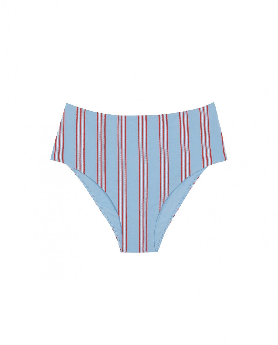 Cueca Alta de Biquíni Comporta com Estrutura e Forro Multicolor-3