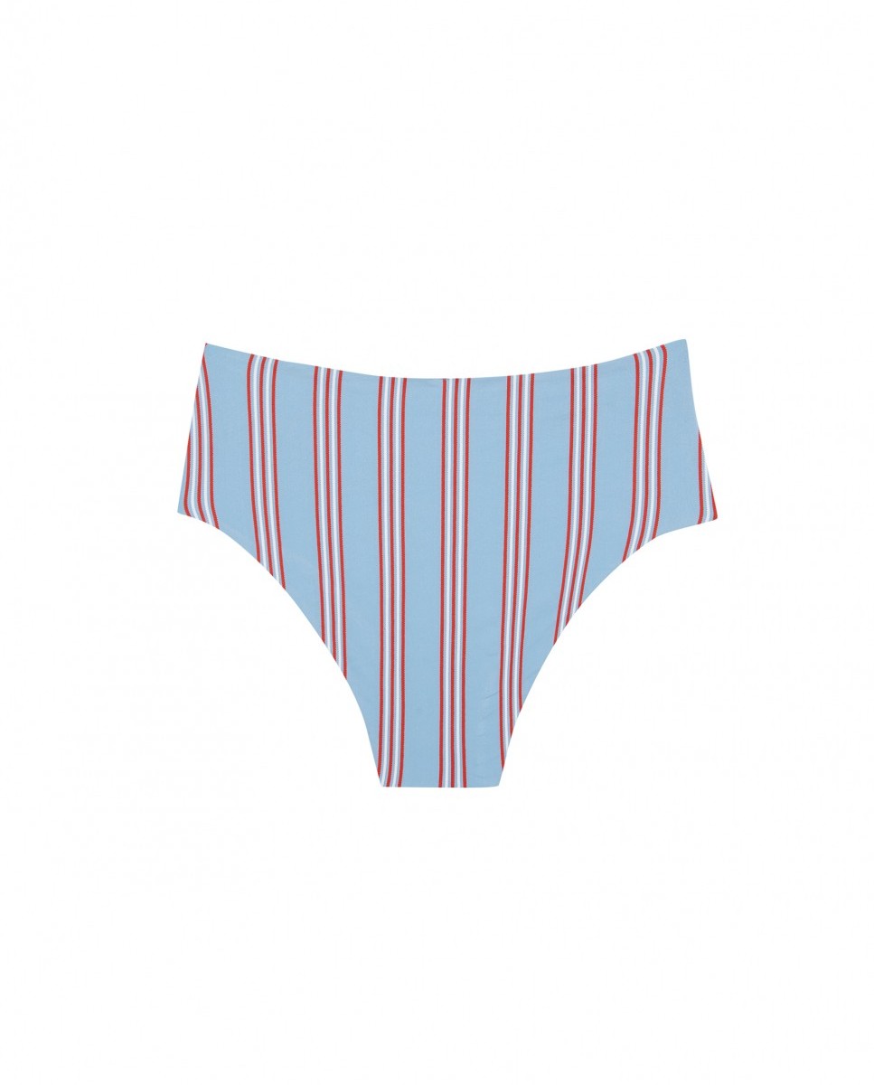 Cueca Alta de Biquíni Comporta com Estrutura e Forro Multicolor-4