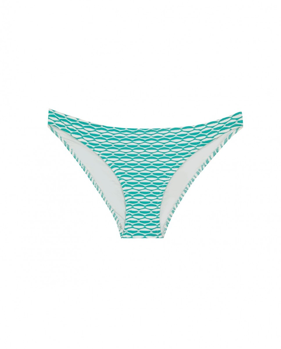 Cueca de Biquíni Aurora com Estrutura e Forro Branco / Verde-3