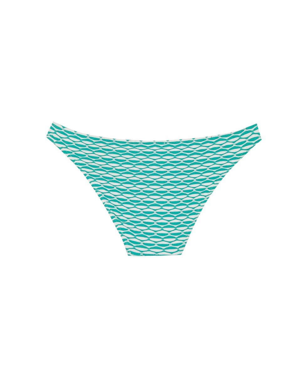 Cueca de Biquíni Aurora com Estrutura e Forro Branco / Verde-4