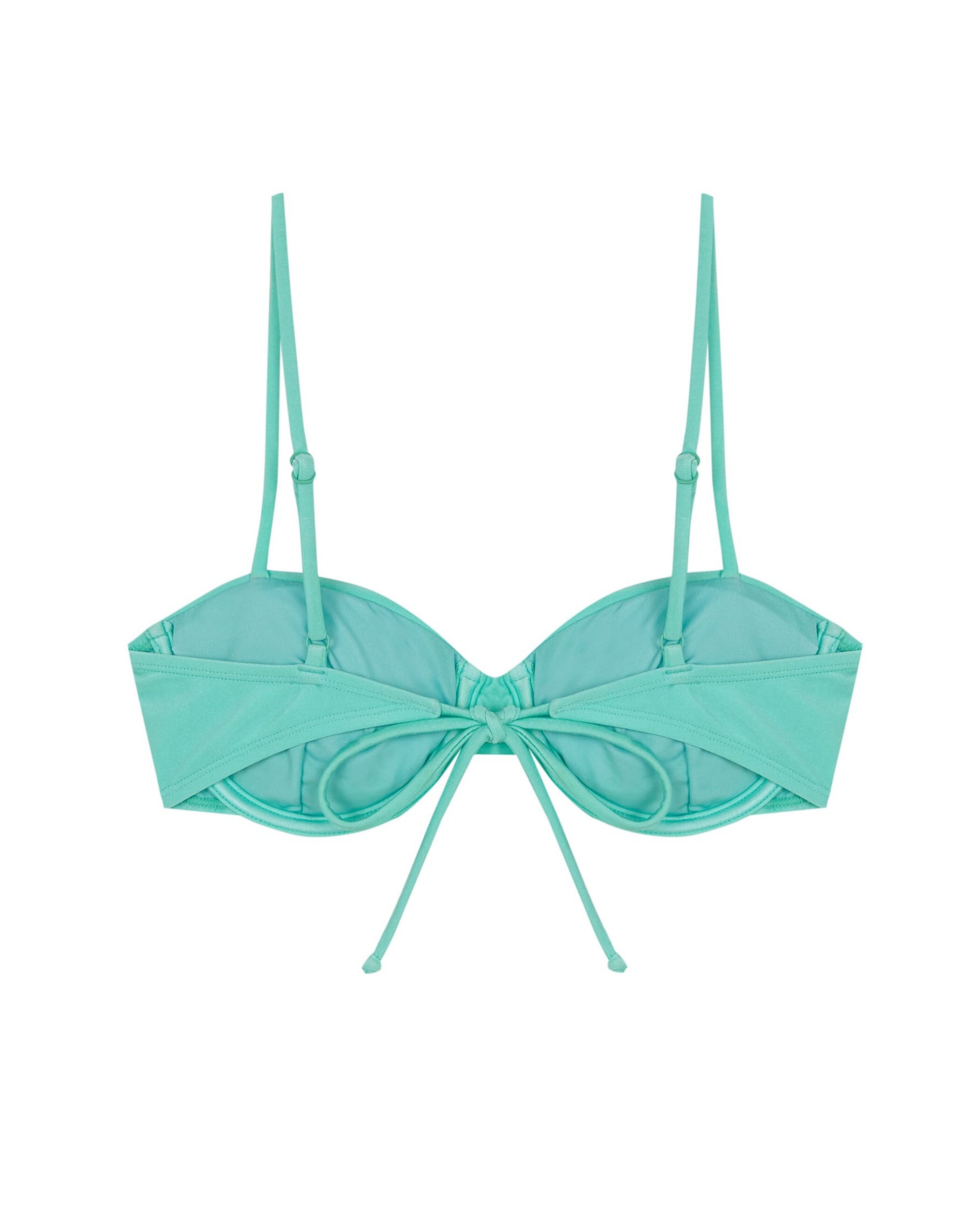 Top de Biquíni Balconette Turquoise com Foams Amovíveis Verde Água-4