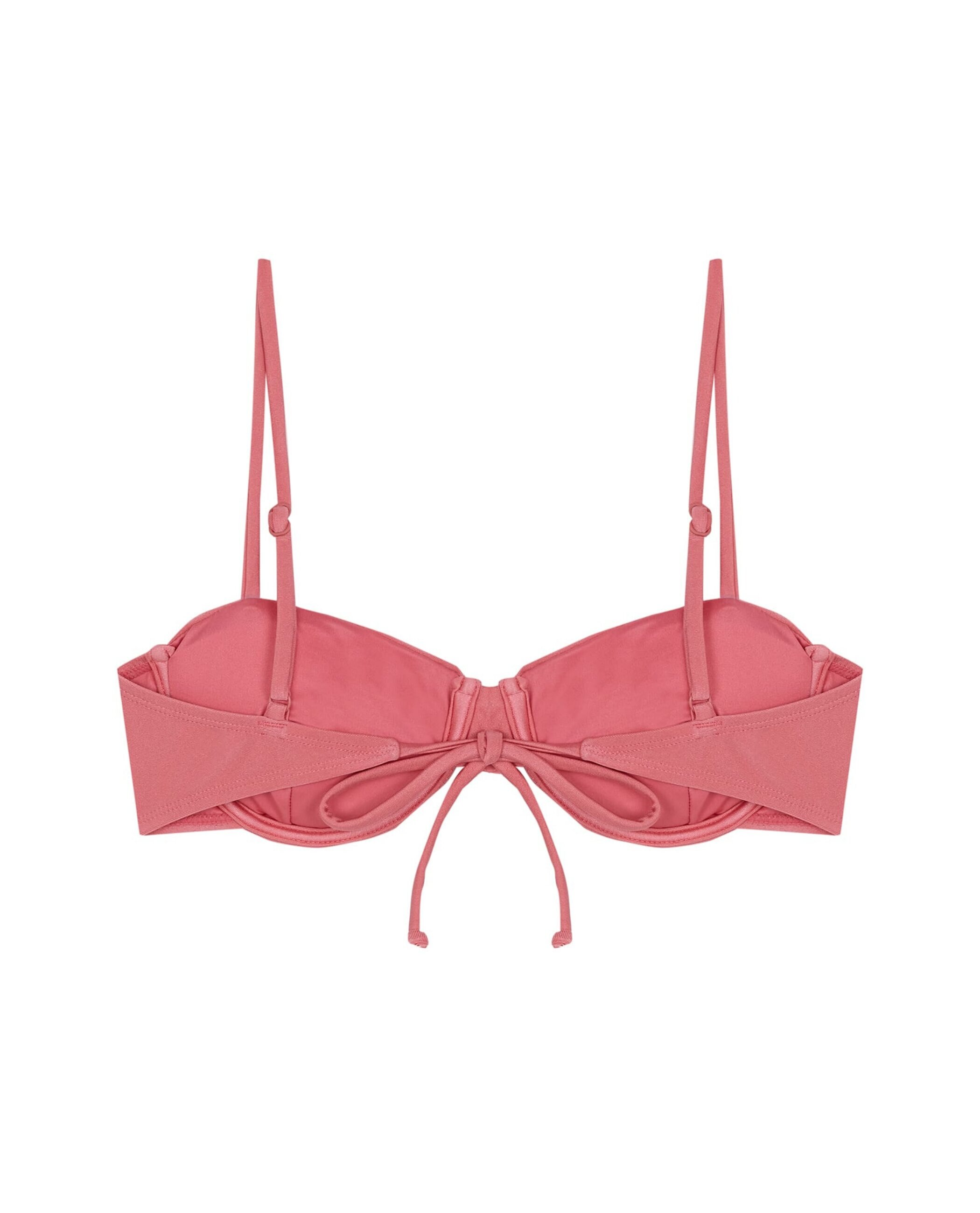 Top de Biquíni Balconette Rosé com Foams Amovíveis Rosa-claro-4