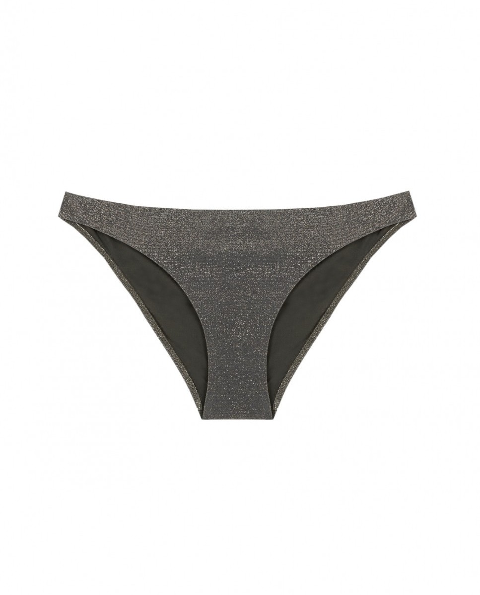 Cueca de Biquíni Titanium com Tecido Lurex e Forro Preto-3