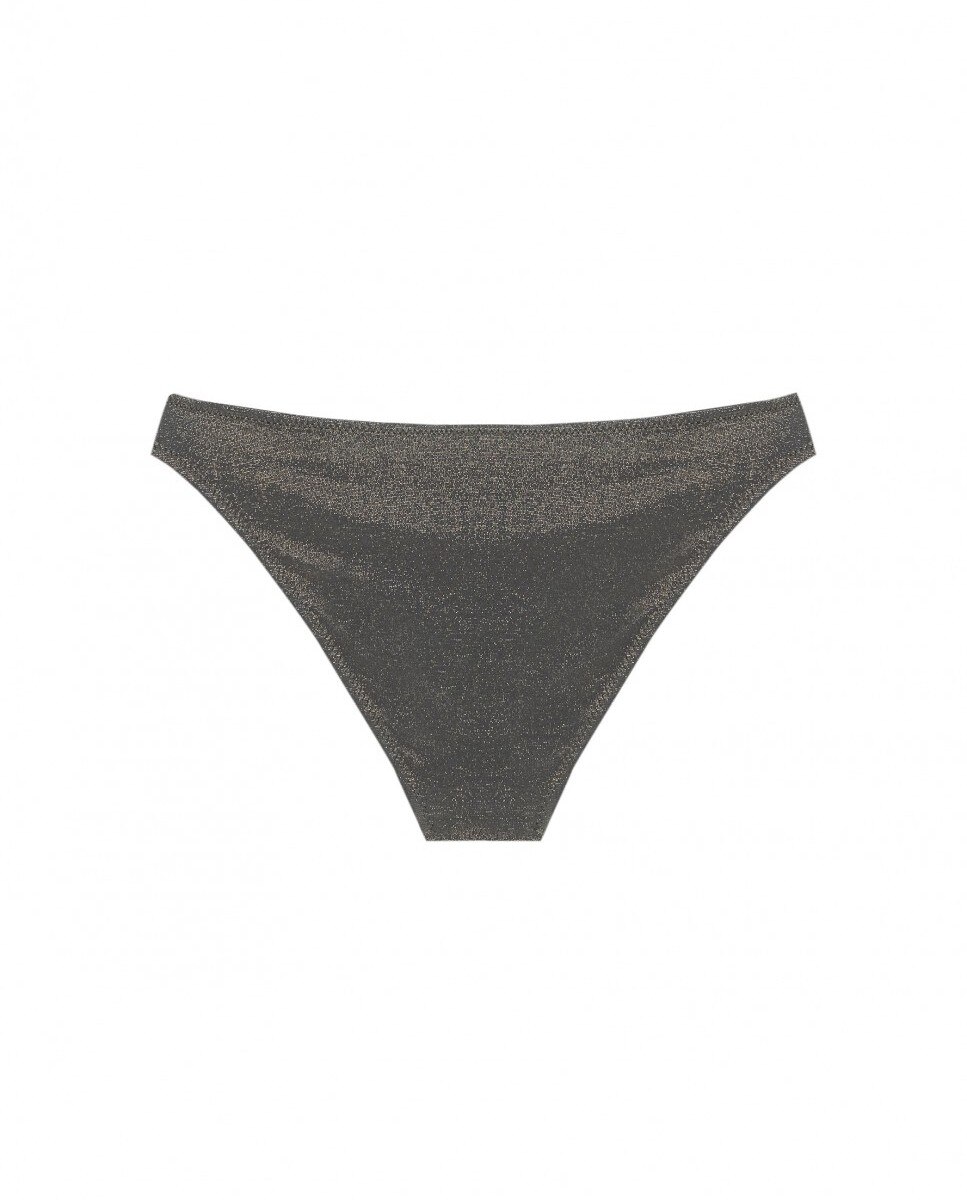 Cueca de Biquíni Titanium com Tecido Lurex e Forro Preto-4