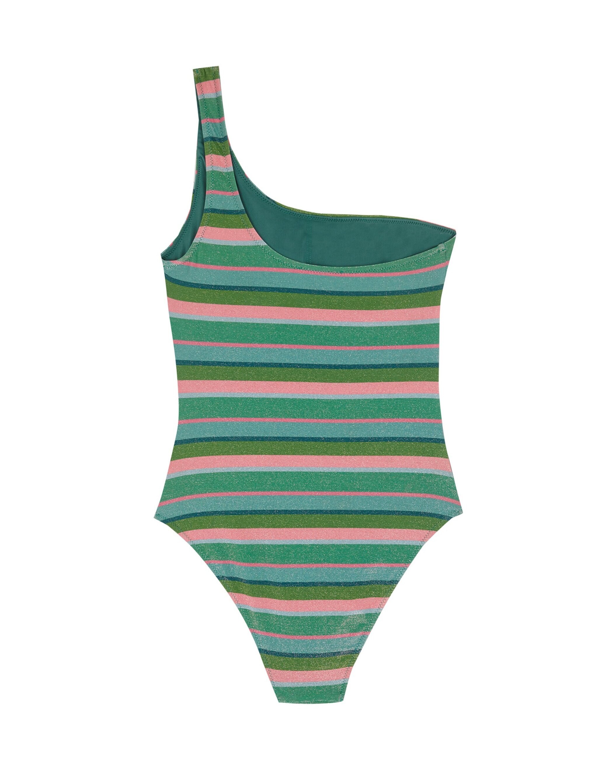 Fato de Banho Chiquita com Tecido Lurex Verde Azeitona-4