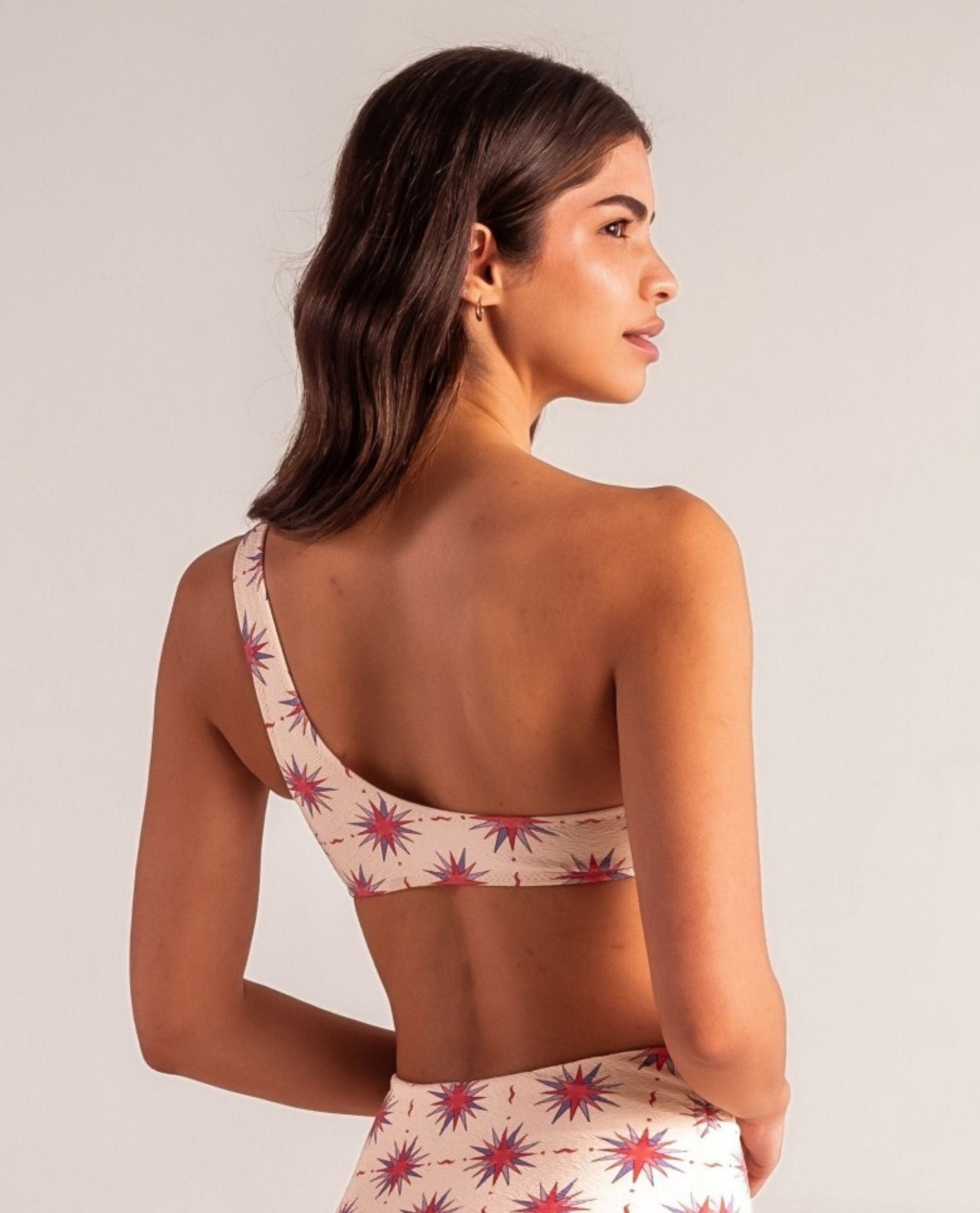 Top de Biquíni Bandeau Astro com Estrutura e Foams Amovíveis Multicolor-2