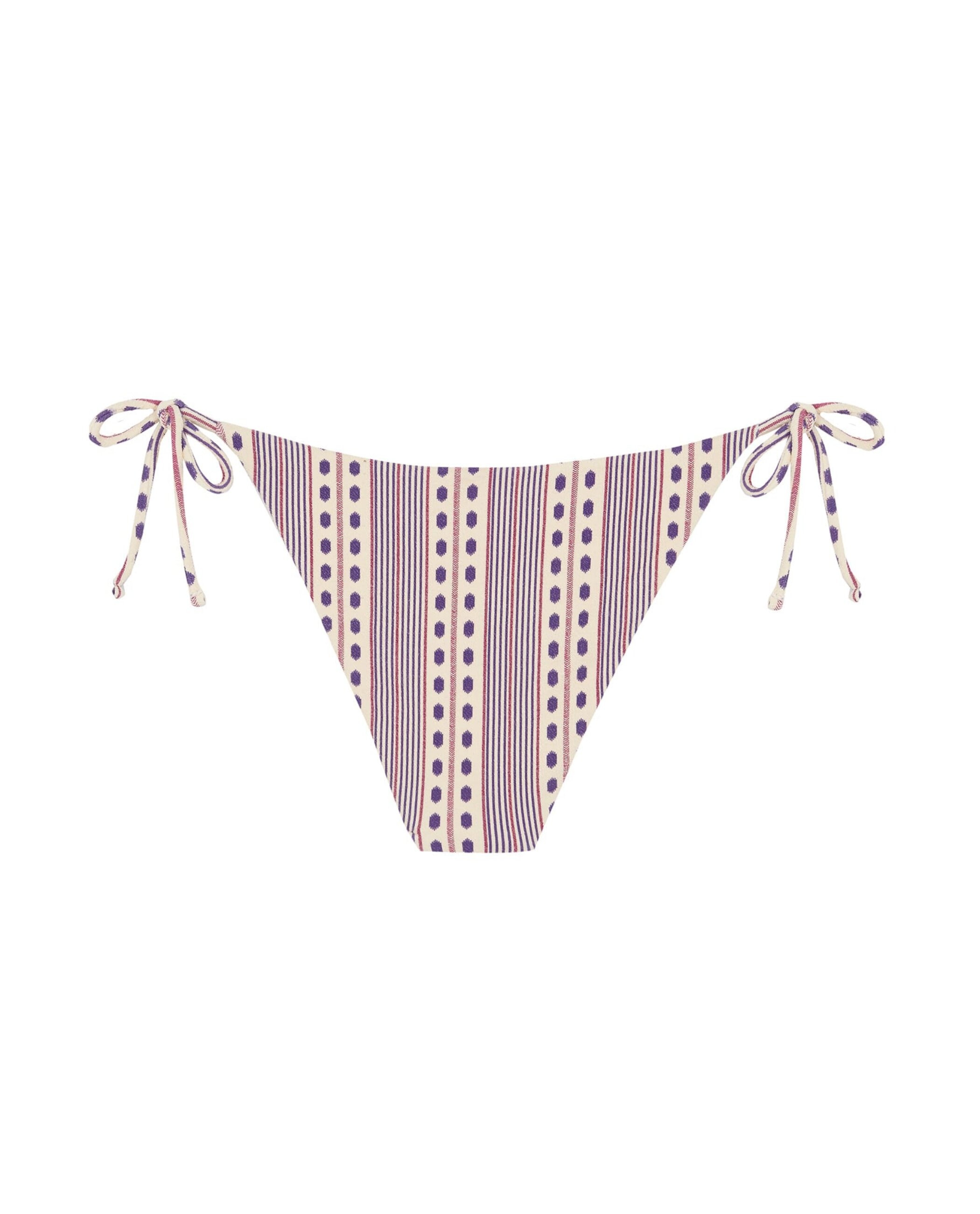 Cueca de Biquíni Puglia com Estrutura, Laço e Forro Violeta-4
