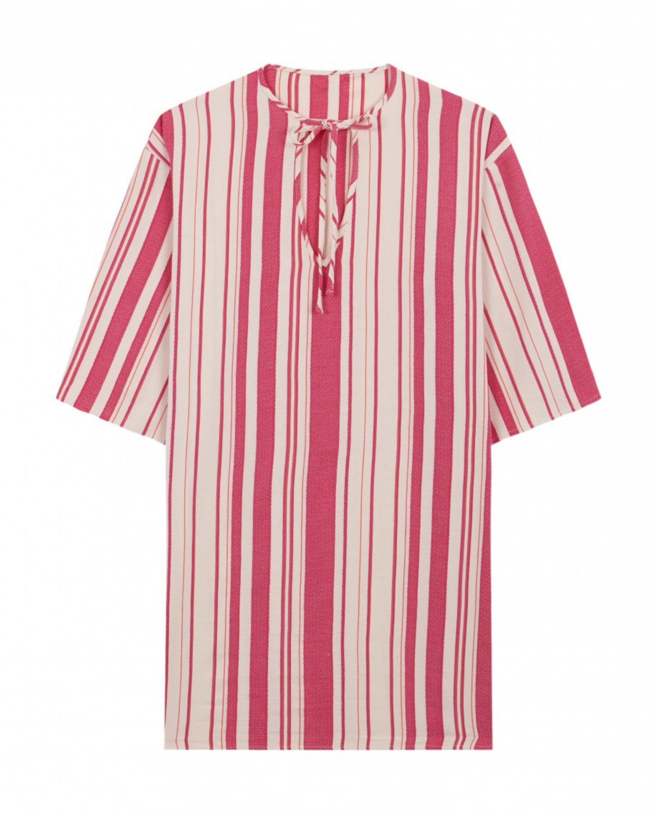 Vestido de Praia Ostuni Rosa / Branco-3