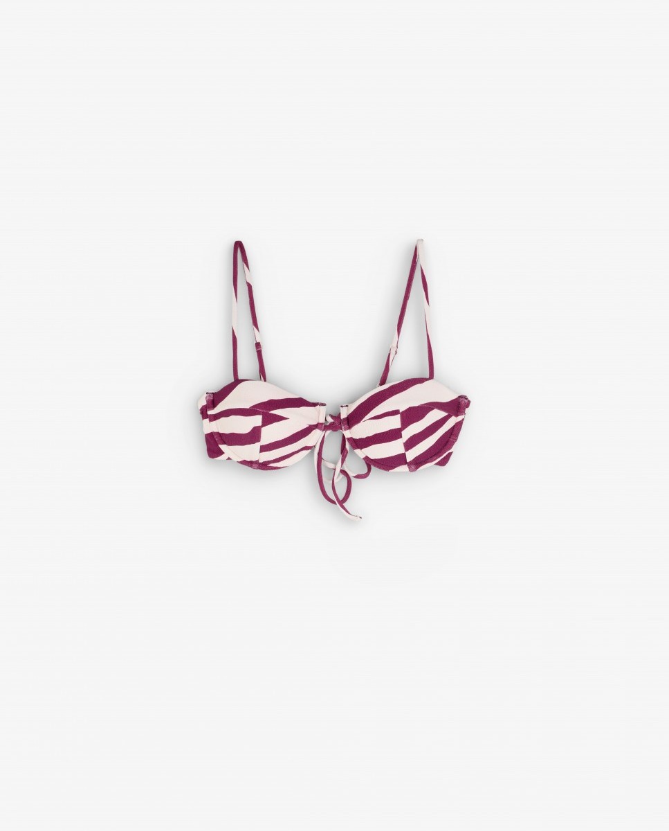 Top de Biquíni Balconette Zebra Multicolor-2