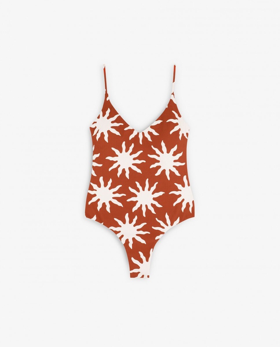 Fato de Banho Soles com Decote em V Multicolor-4