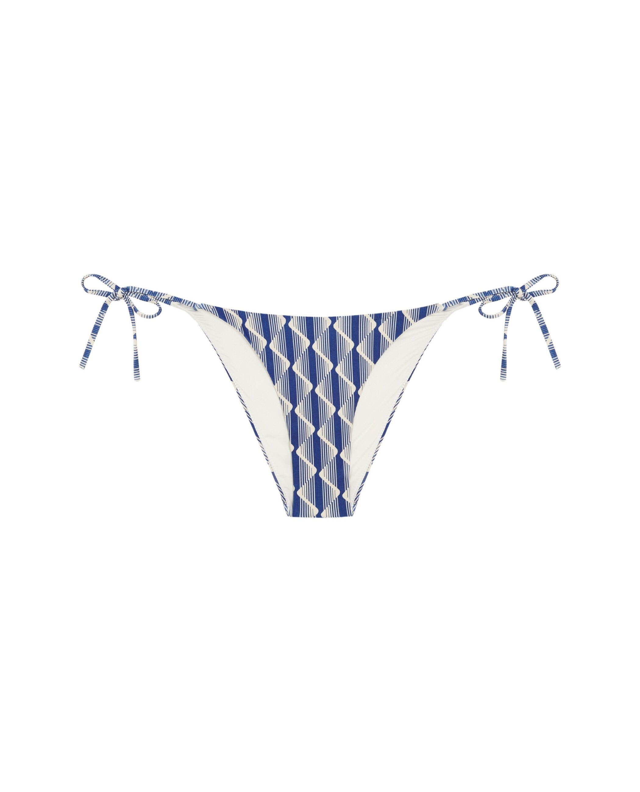 Cueca de Biquíni Caruso com Cobertura Clássica, Laço e Estrutura Bicolor-3