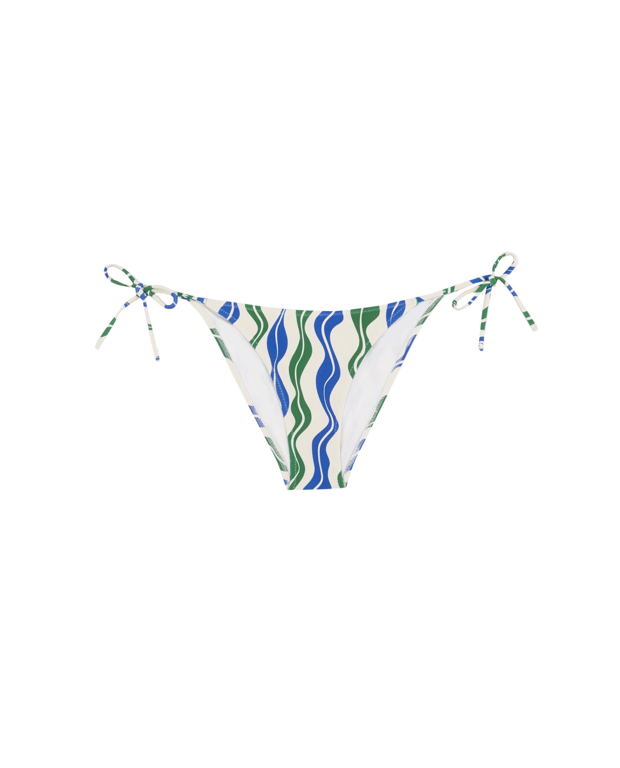 Cueca de Biquíni Aquamare com Cobertura Clássica, Laço e Estrutura Multicolor-3