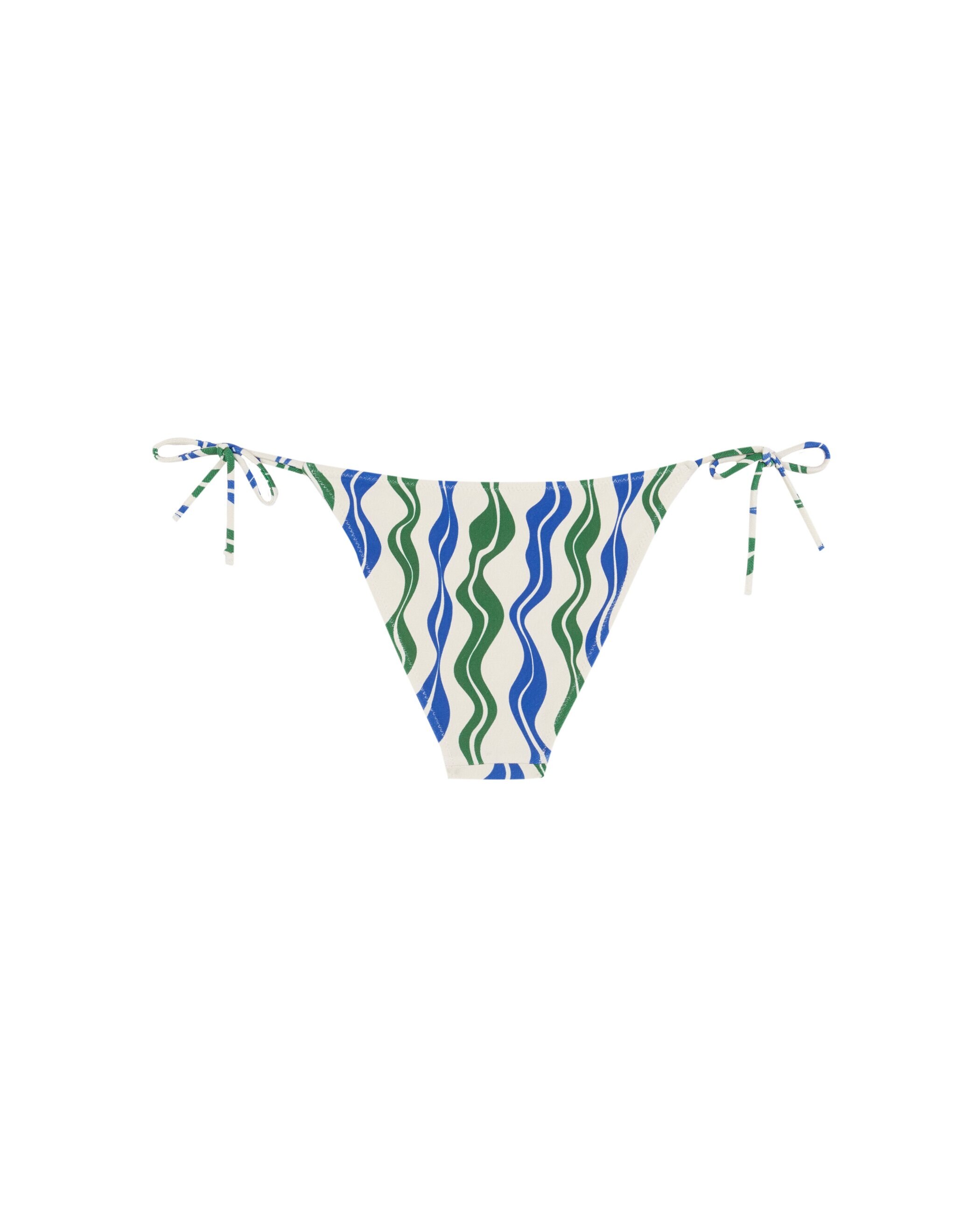 Cueca de Biquíni Aquamare com Cobertura Clássica, Laço e Estrutura Multicolor-4