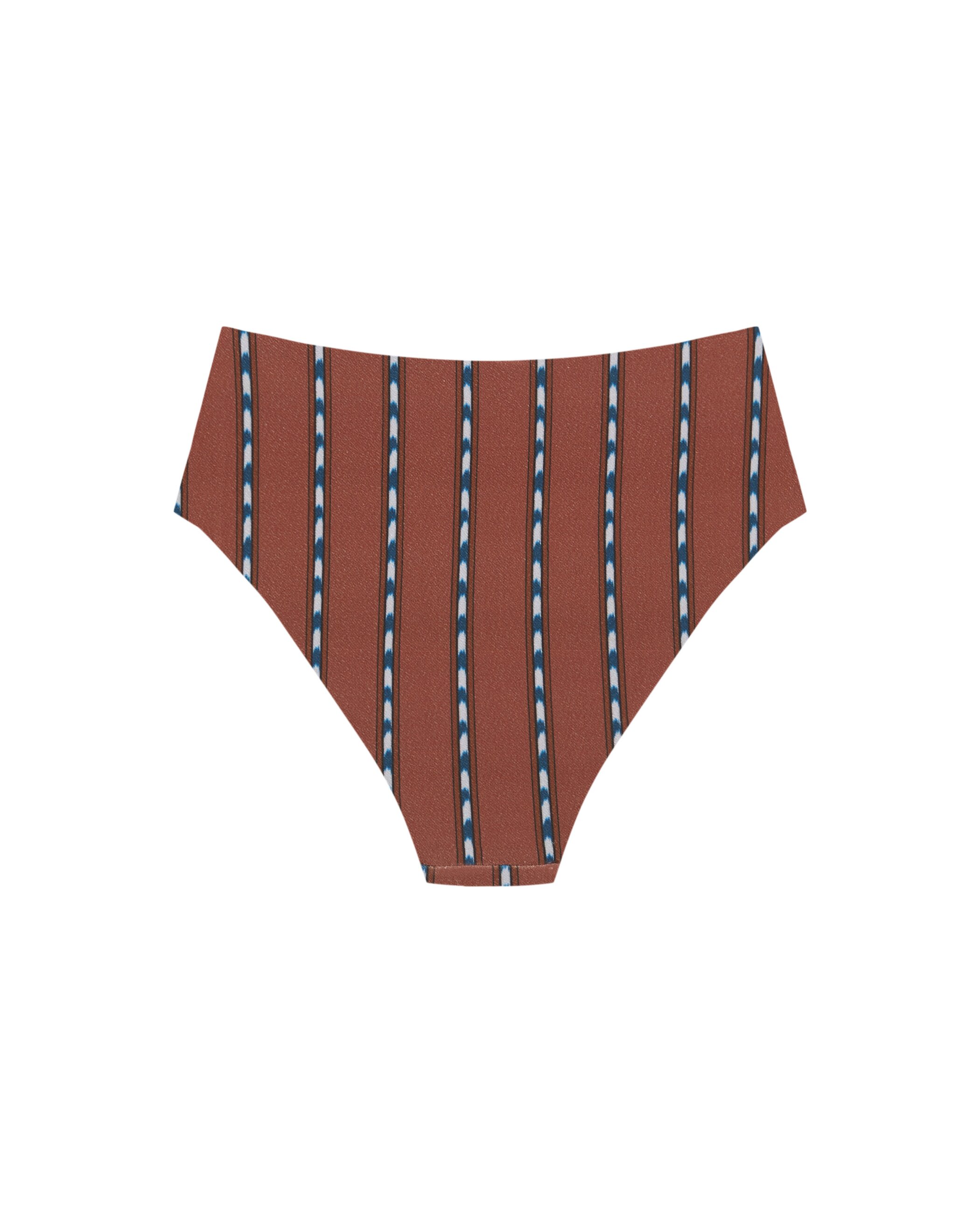 Cueca Alta de Biquíni Palma com Cobertura Clássica, Estrutura e Forro Castanho-chocolate-4