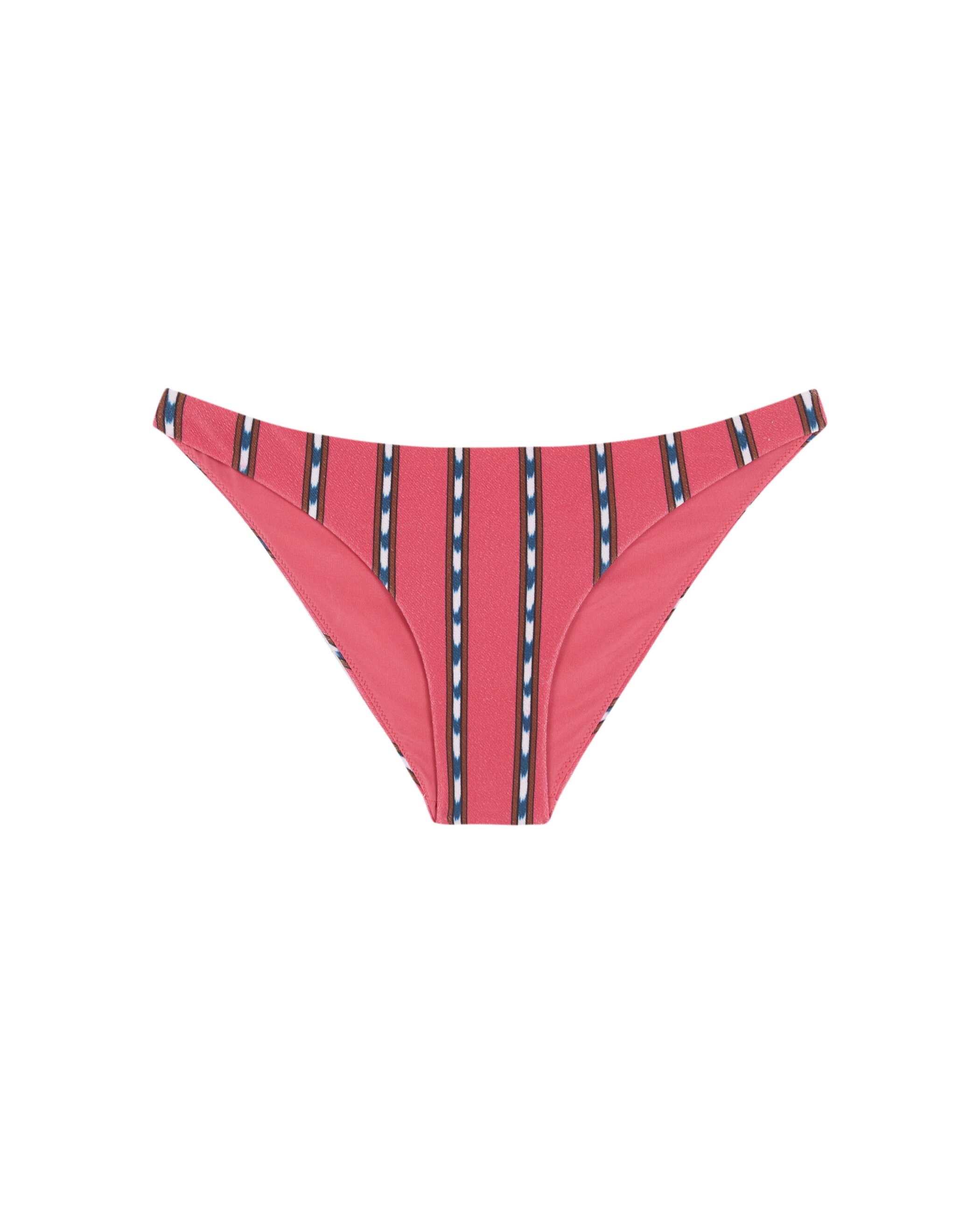 Cueca de Biquíni Salina com Cobertura Clássica, Estrutura e Forro Rosa / azul marinho-3