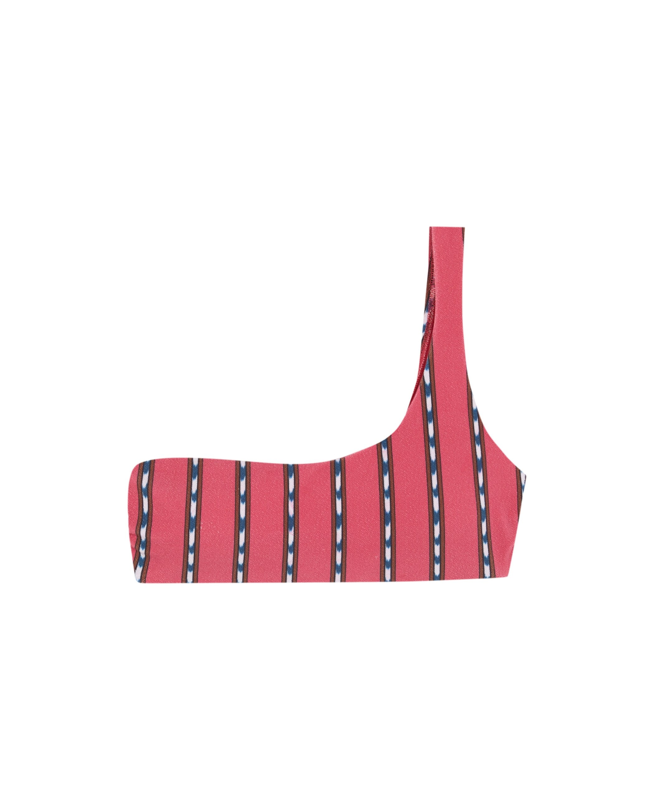 Top de Biquíni Bandeau Salina com Estrutura e Foams Amovíveis Rosa / azul marinho-3