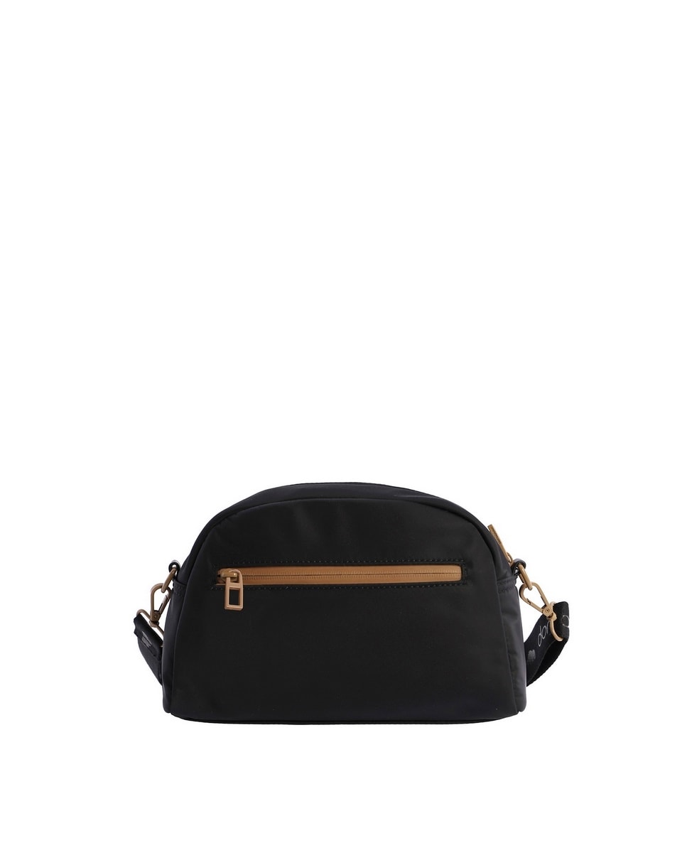 Mala a Tiracolo Preta com Fecho Zip Preto-3