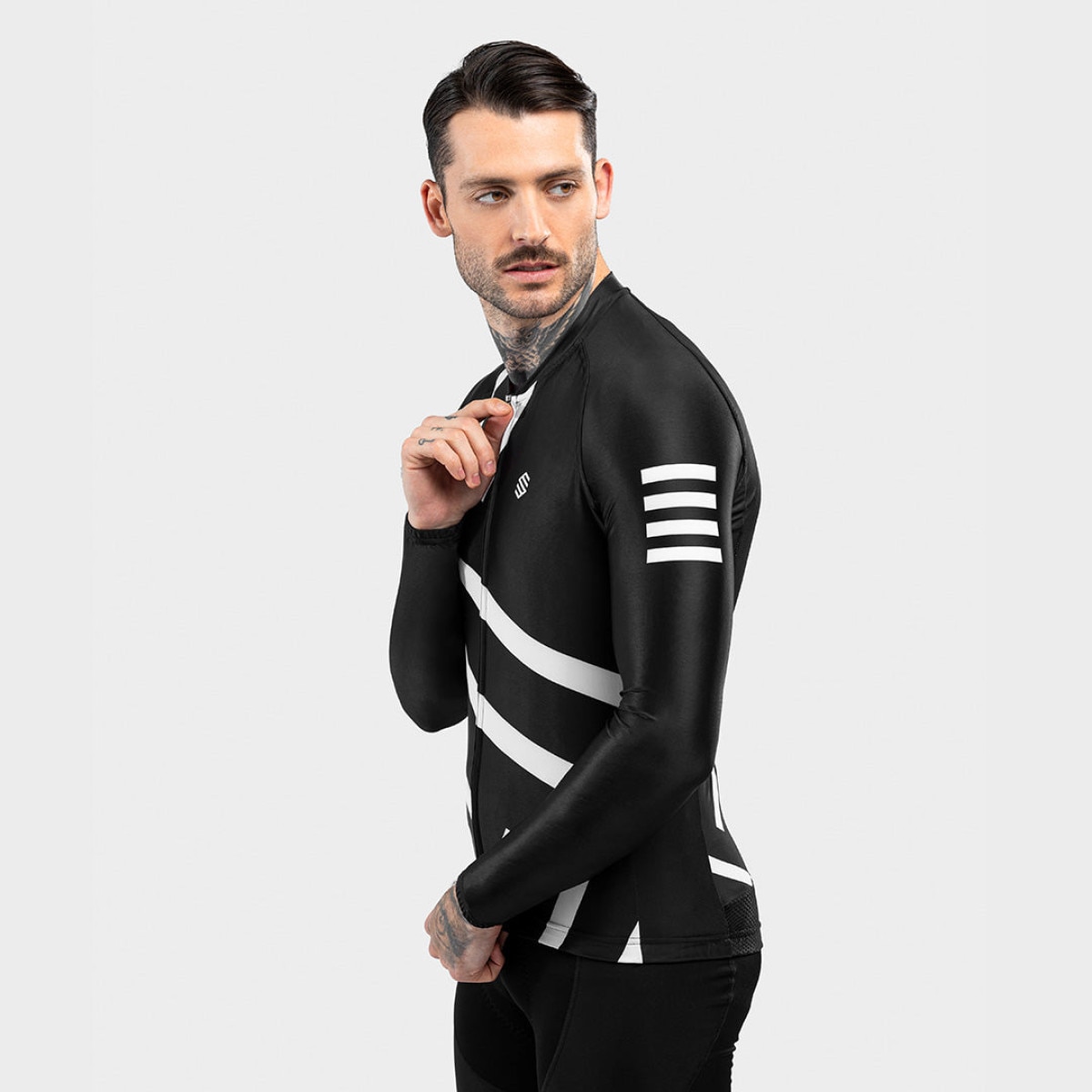 Maillot de Manga Comprida M2 Siroko Preto / Branco-3