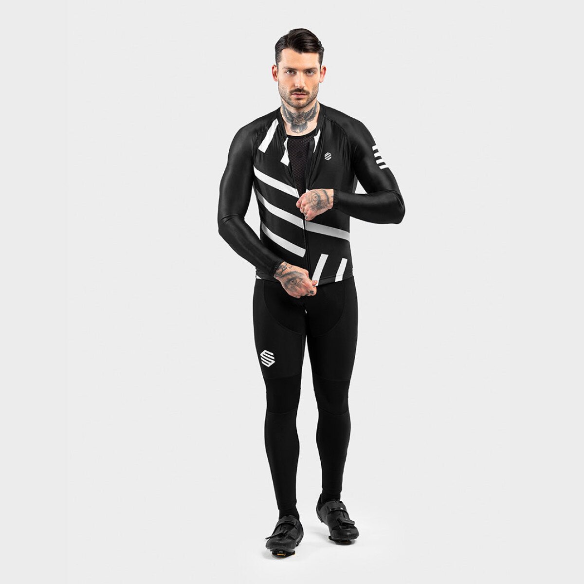 Maillot de Manga Comprida M2 Siroko Preto / Branco-4