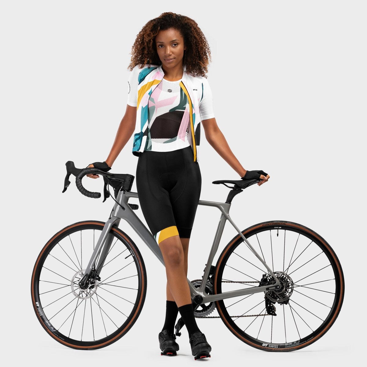 T-shirt Interior Ciclismo Siroko Branco / Carbono / Verde-3
