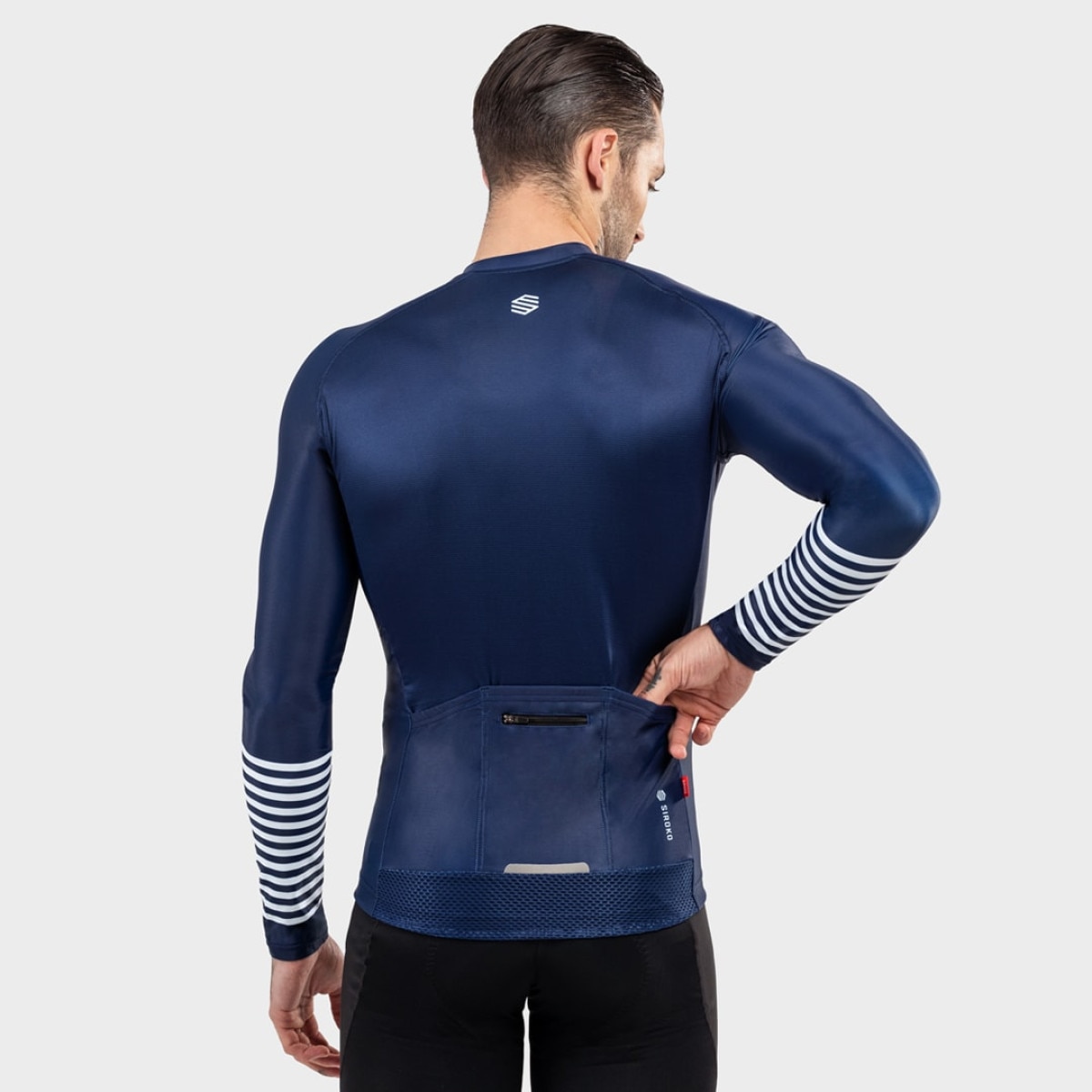 Maillot de Manga Comprida M2 Siroko Azul-marinho-2