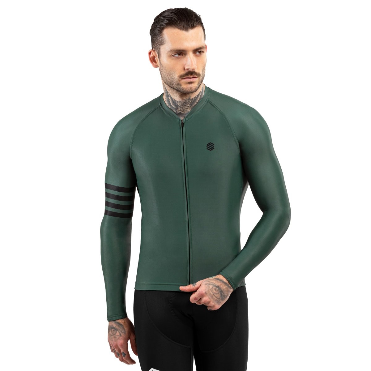 Maillot de Manga Comprida M2 Siroko Verde-escuro-1