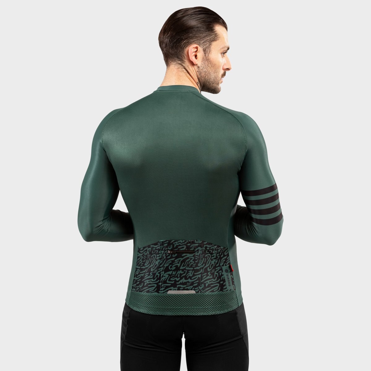 Maillot de Manga Comprida M2 Siroko Verde-escuro-2