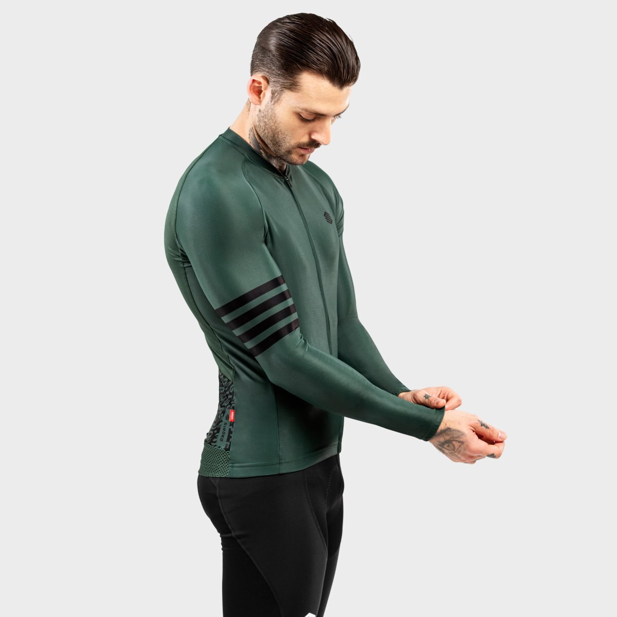 Maillot de Manga Comprida M2 Siroko Verde-escuro-3