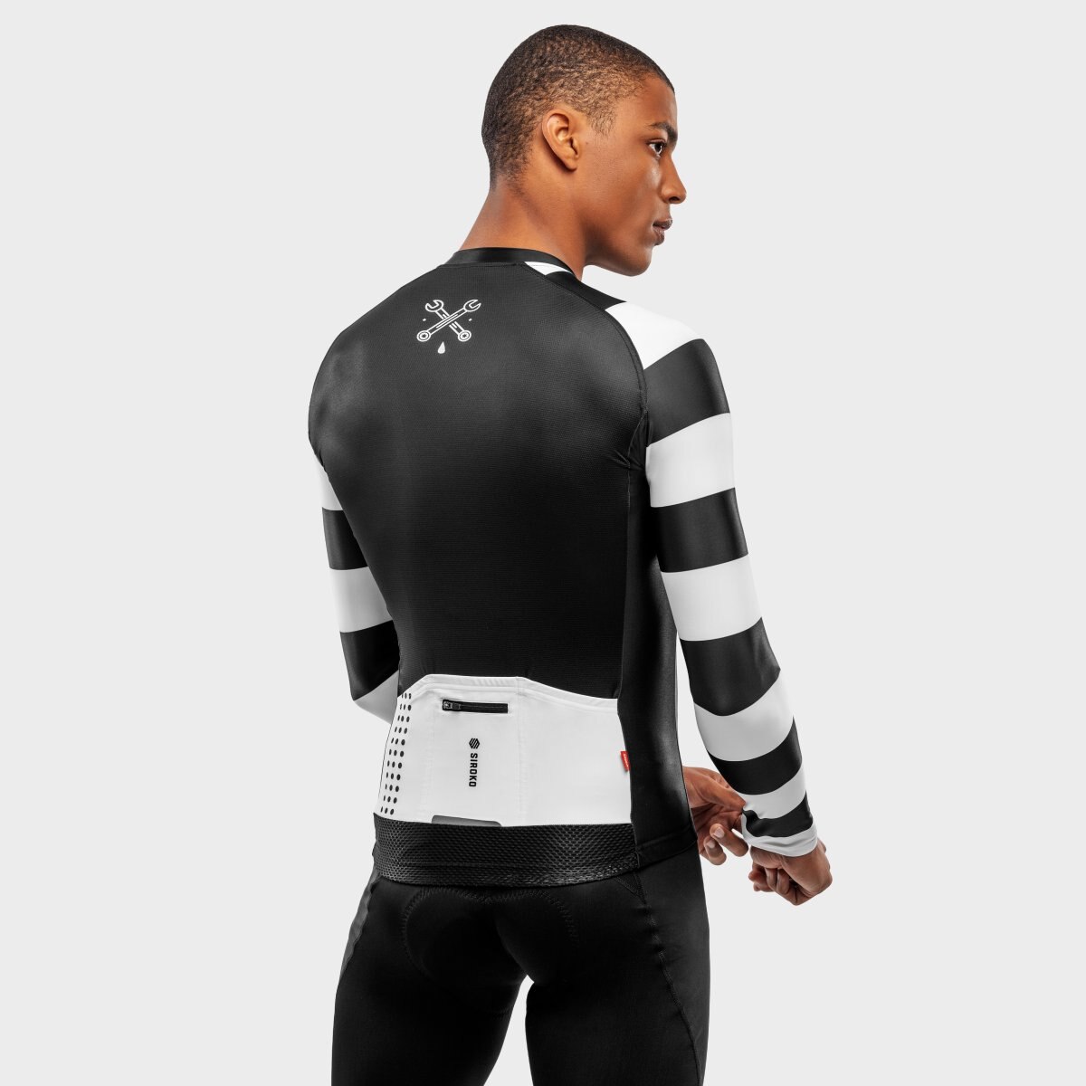 Maillot de Manga Comprida M2 Siroko Preto brilhante-2