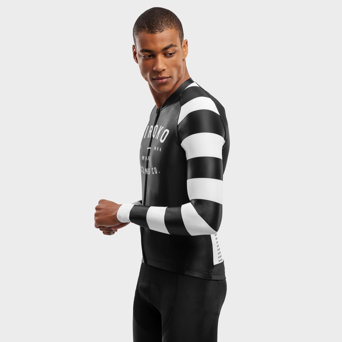 Maillot de Manga Comprida M2 Siroko Preto brilhante-3