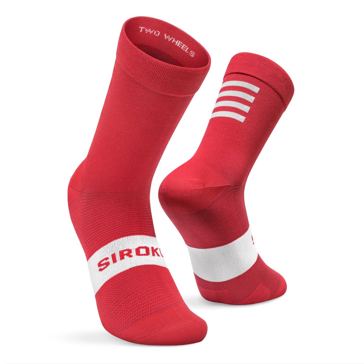 Meias de Ciclismo S1 Siroko Vermelho-cereja-1