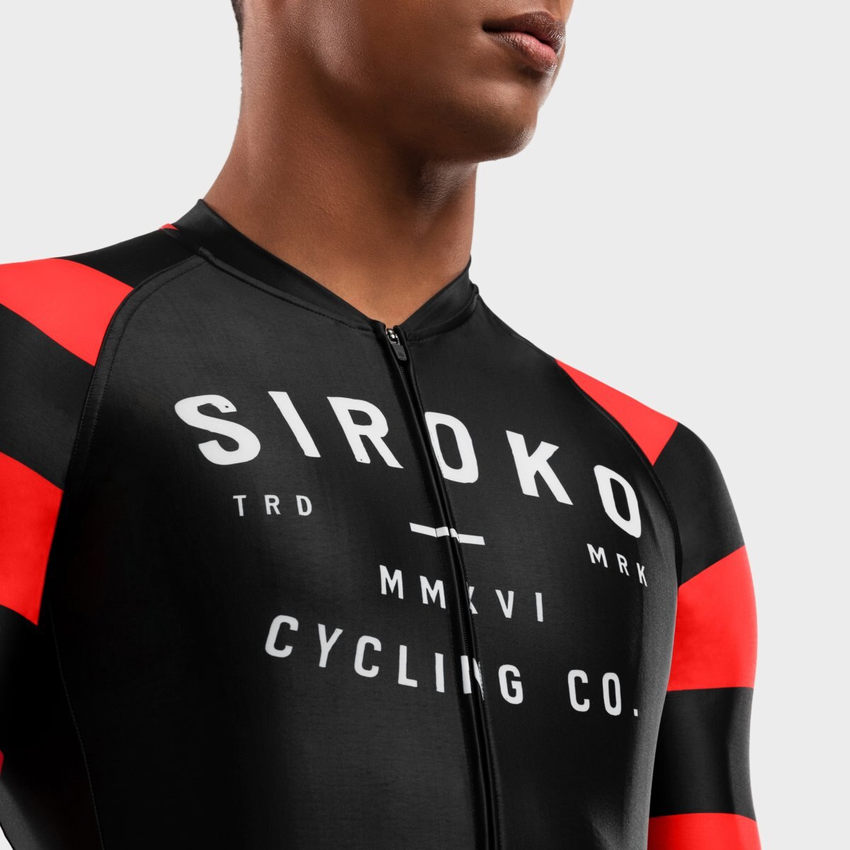 Maillot de Manga Comprida M2 Siroko Preto / Vermelho / Branco-5