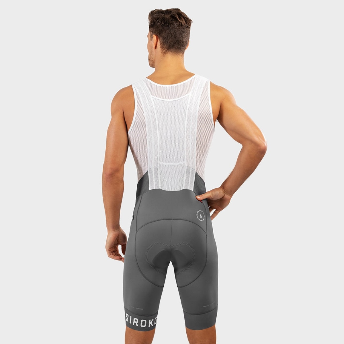 Culotte Curto Ciclismo Bx Fassa Siroko Cinzento-2