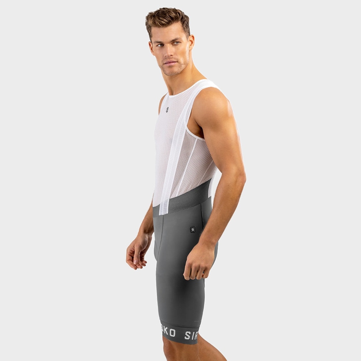 Culotte Curto Ciclismo Bx Fassa Siroko Cinzento-3