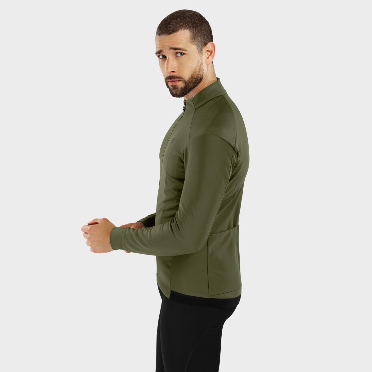 Casaco Softshell Ciclismo J1 Siroko Verde-militar-3
