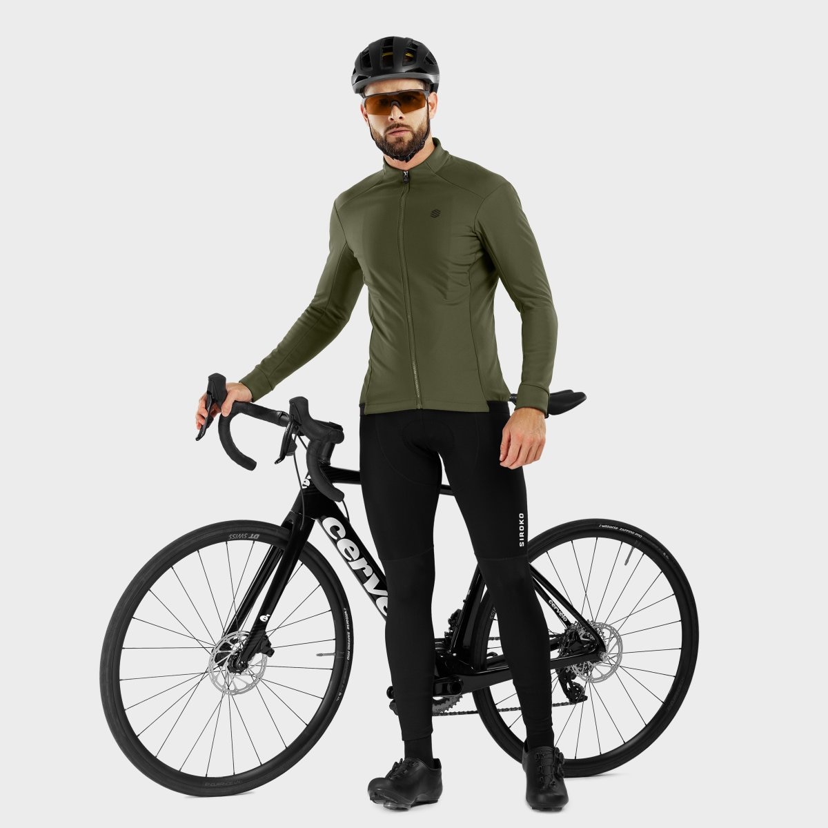 Casaco Softshell Ciclismo J1 Siroko Verde-militar-4