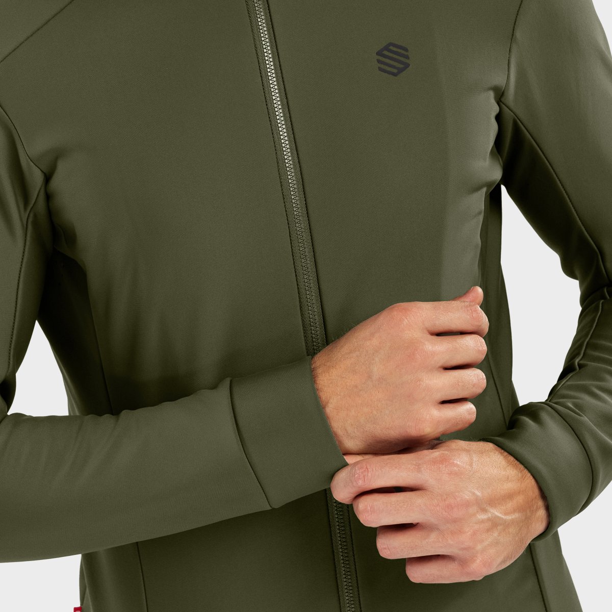 Casaco Softshell Ciclismo J1 Siroko Verde-militar-5