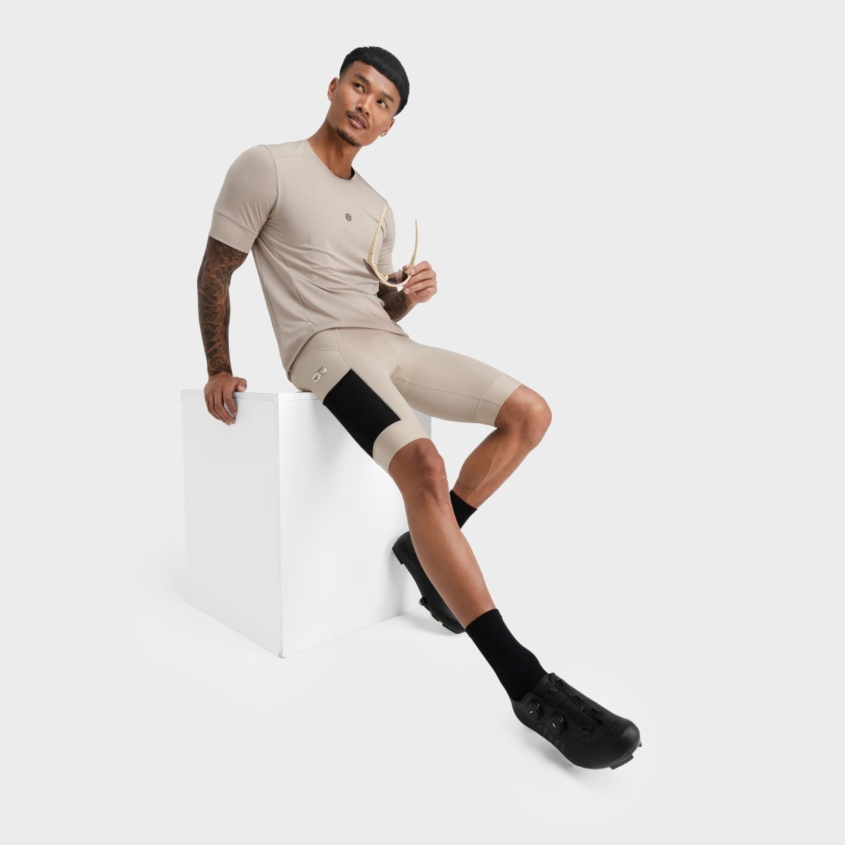 Culotte Curto Gravel Siroko Castanho-claro-3
