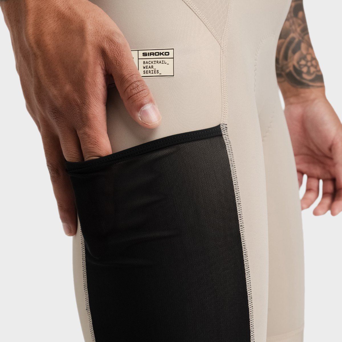 Culotte Curto Gravel Siroko Castanho-claro-5
