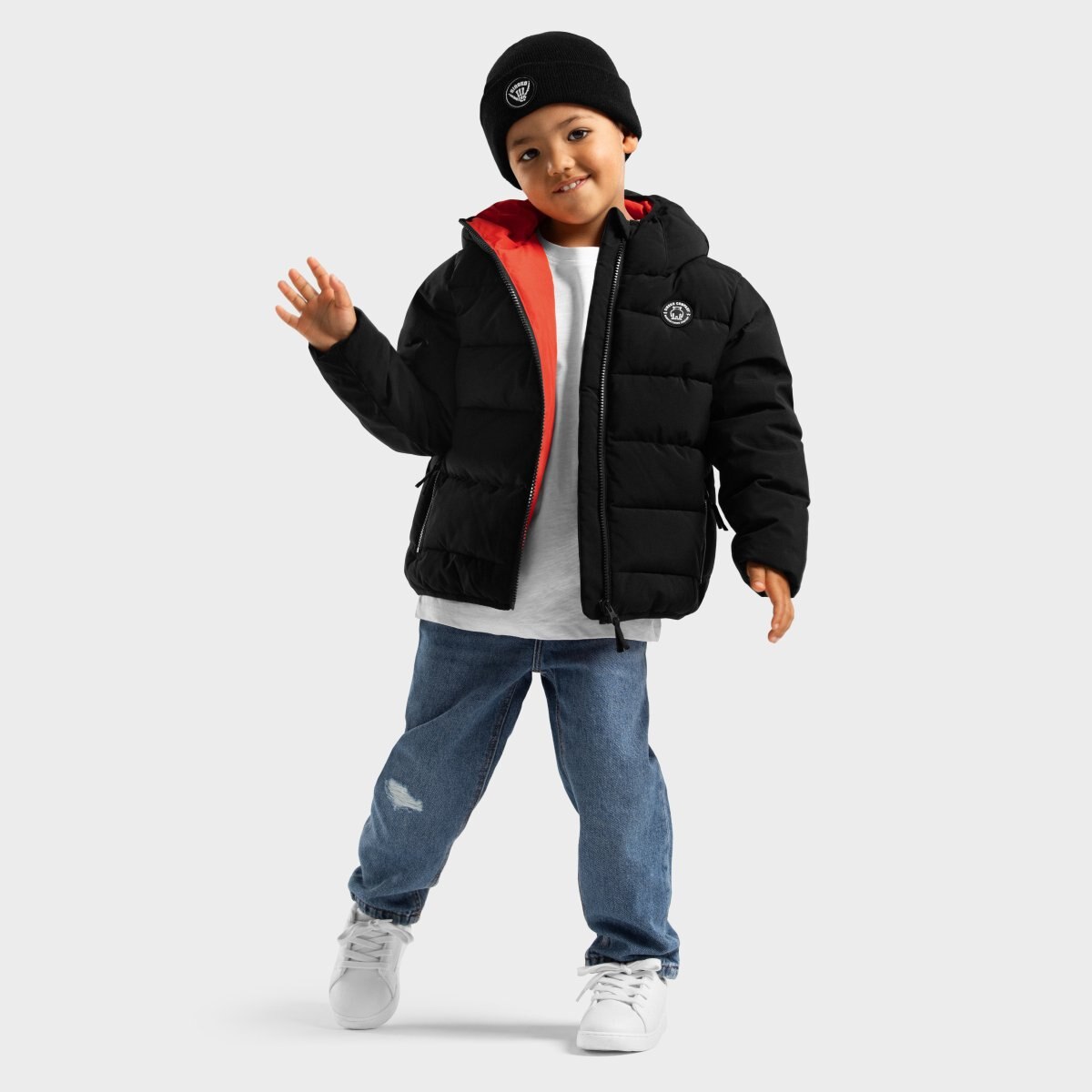 Casaco Acolchoado Resistente À Água Infantil Trend Siroko Preto-4