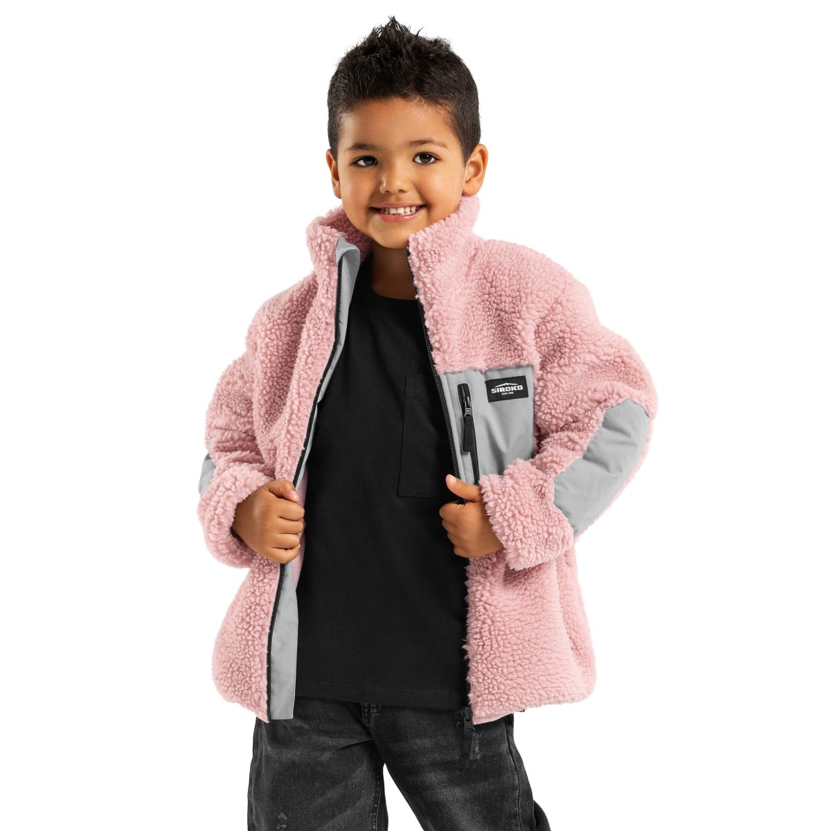 Casaco Sherpa Infantil Fairy Siroko Rosa-1