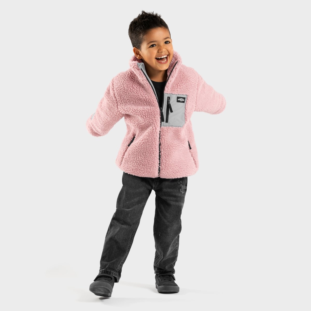Casaco Sherpa Infantil Fairy Siroko Rosa-4